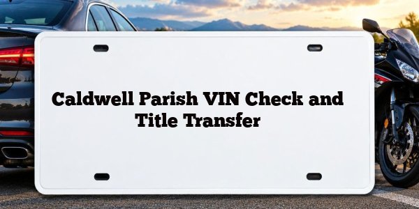 Caldwell Parish VIN Check and Title Transfer