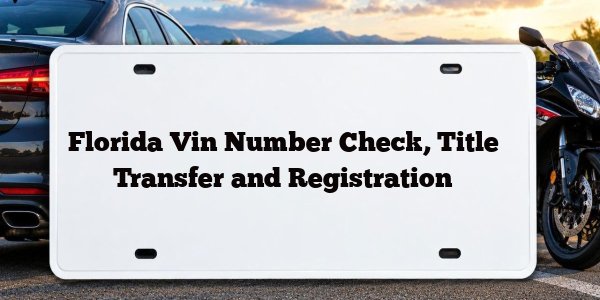 Florida Vin Number Check, Title Transfer and Registration