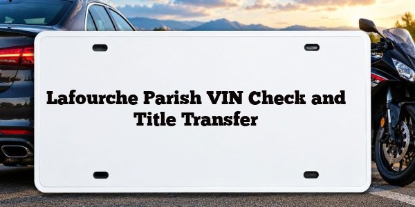 Lafourche Parish VIN Check and Title Transfer