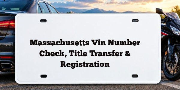 Massachusetts Vin Number Check, Title Transfer & Registration