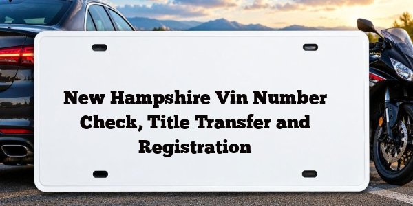New Hampshire Vin Number Check, Title Transfer and Registration