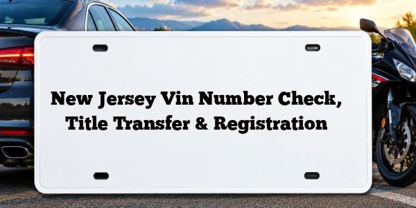 New Jersey Vin Number Check, Title Transfer & Registration