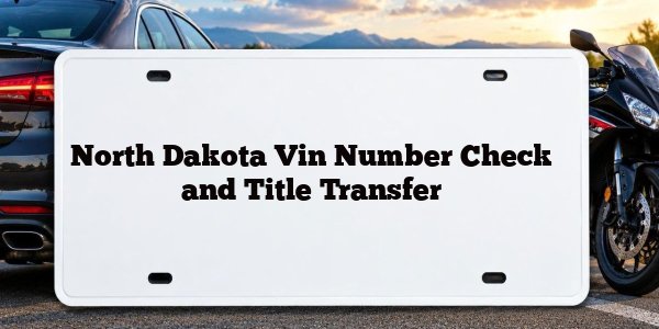 North Dakota Vin Number Check and Title Transfer