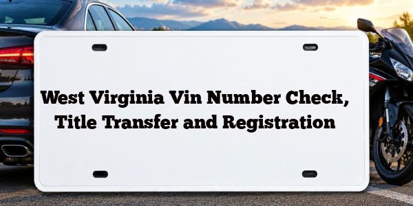 West Virginia Vin Number Check, Title Transfer and Registration
